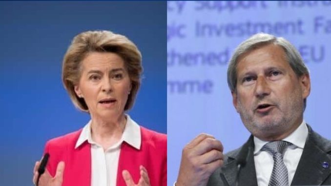 von der Leyen e Johannes Hahn