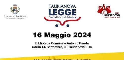 Taurianova Capitale del Libro 2024. Volontà e intenti, una sfida epocale rivolta ai giovani. La cerimonia il 16 maggio